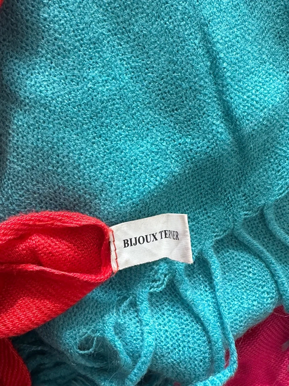 Bijoux Terner Vibrant Red, & Pink and Paskmina Women's Fashion Scarf Set